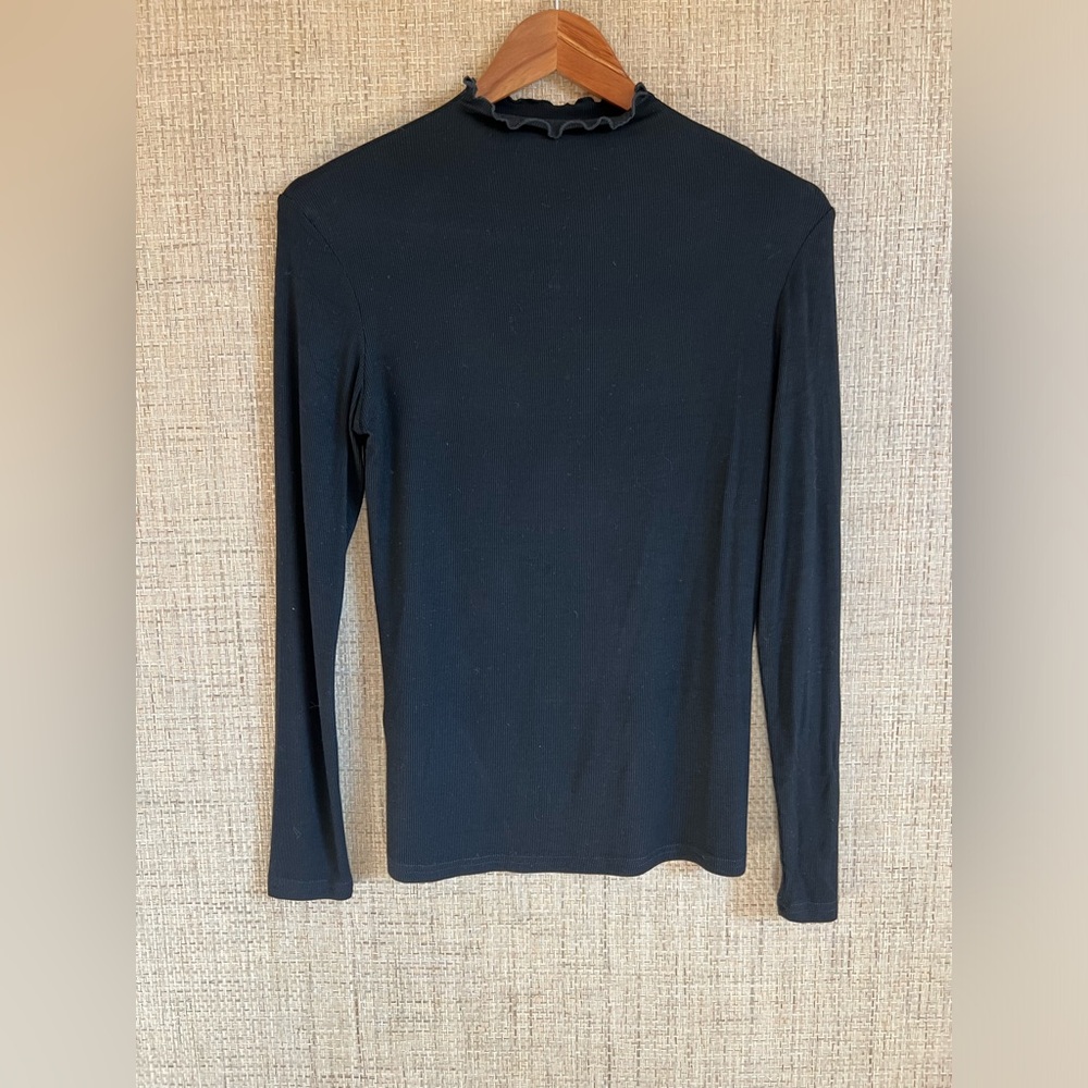 Black mockneck top